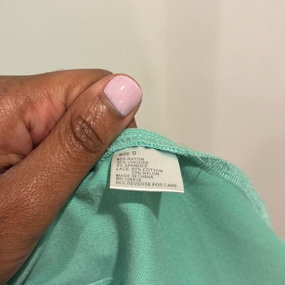 The Letter Lace Shift Dress in Mint Green Size S - Picture 6 of 7